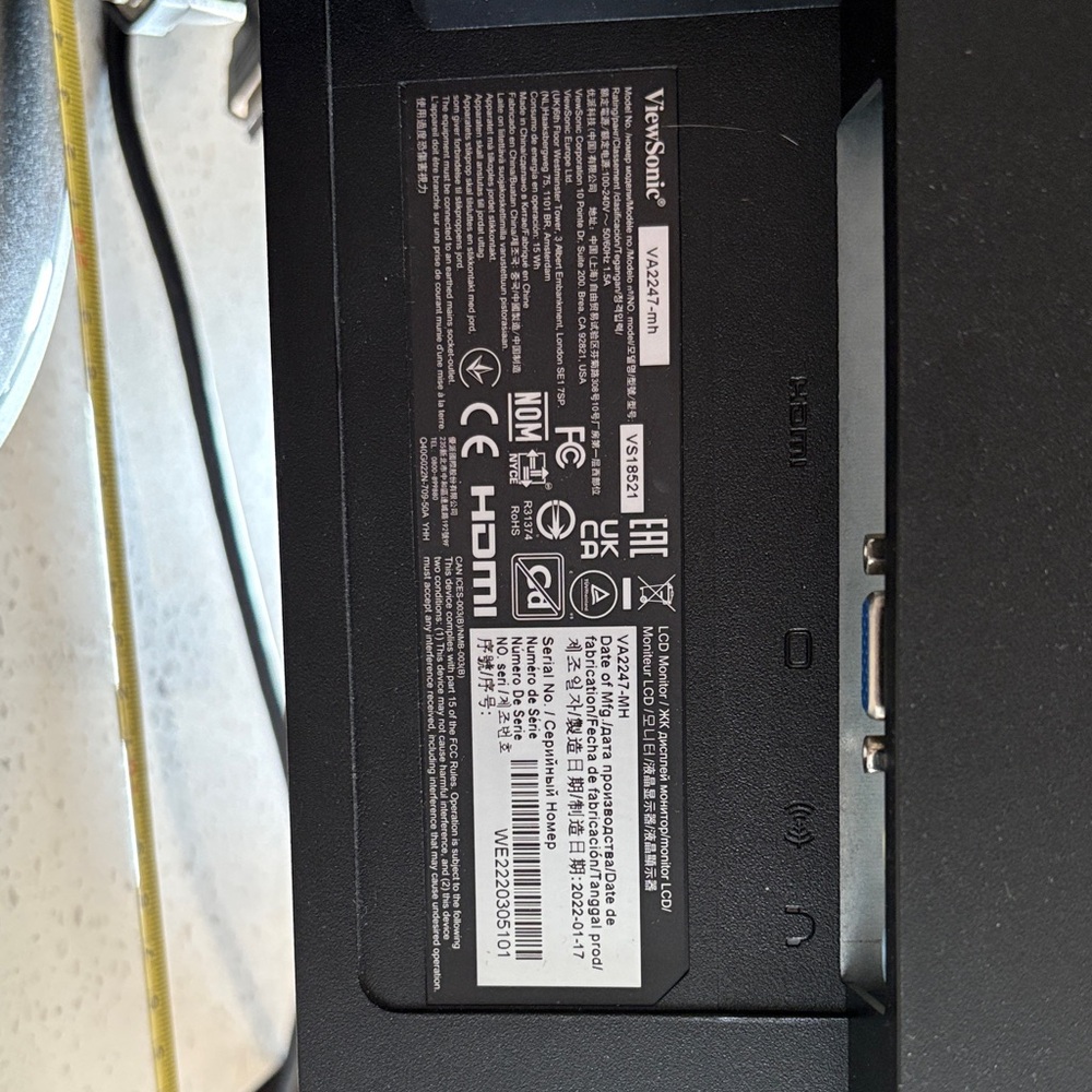 ViewSonic 22” Monitor - Picture 5 of 11